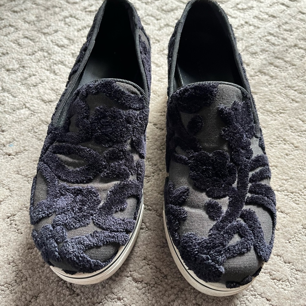 Stella McCartney Black Sneakers with Floral Design